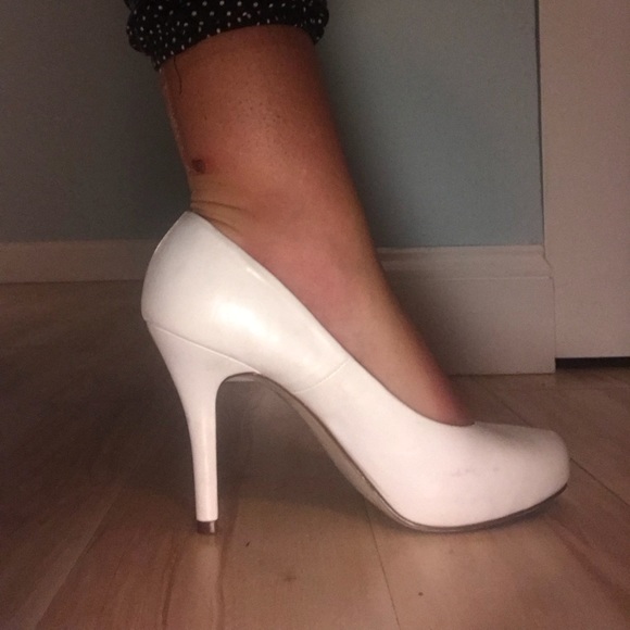 white closed heels